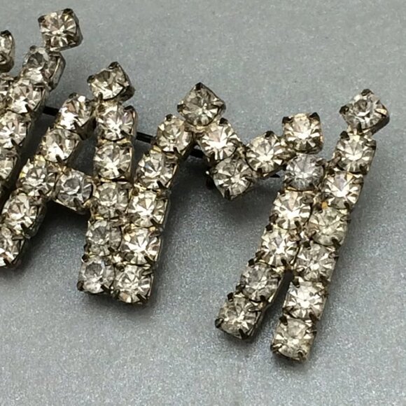 Vintage Miami Sparkly Rhinestone Brooch Pin Kitsch Florida Souvenir - Picture 3 of 10